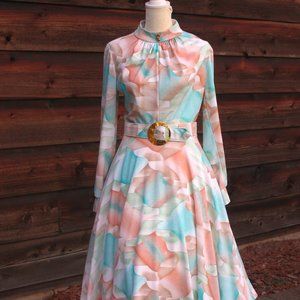 Vintage 1970s Abstract SEARS Dress